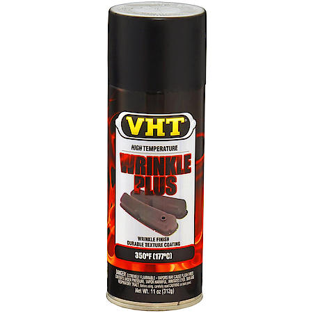 Wrinkle Plus Spray Paint: Black, Aerosol, Creates Old School Look, Resists Heat To 350 Deg. F, 11 Oz