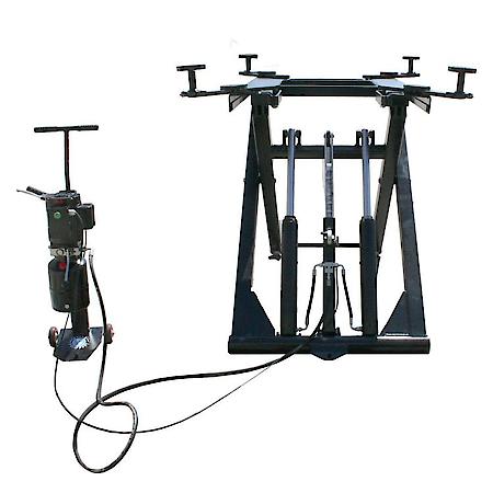 6,000 lb. capacity scissor lift, 110 volt, portable, multiple lock positions