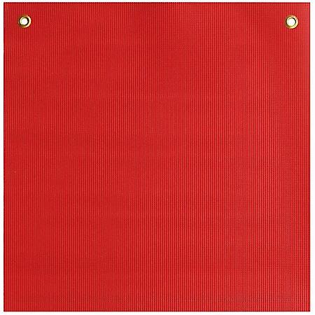 Fluorescent Red Mesh Safety Flag with 2 Brass Grommets, 18" x 18"