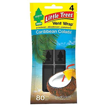 Vent Wrap Air Freshener: Caribbean Colada Scent, 4 Pack