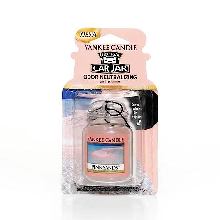 Hanging Car Jar Air Freshener: Pink Sands Scent, 1 Pack