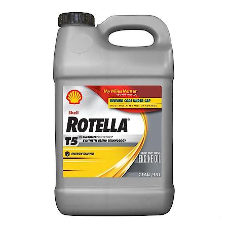 Rotella« T5 10W-30 Synthetic Blend Heavy Duty Diesel Engine Oil, 2.5 Gallon