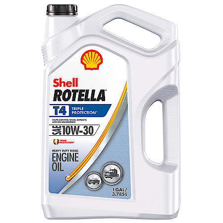 Rotella T4 Triple Protection 10W-30 Conventional Heavy Duty Diesel Motor Oil, 1 Gallon