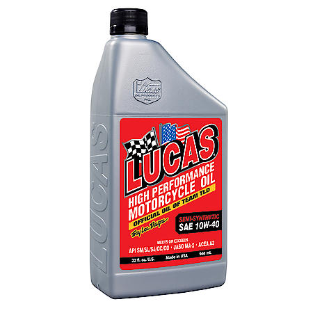 Semi-Synthetic 10W-40 Motorcycle Oil, 1 Quart