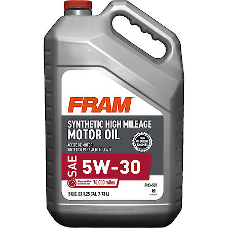 5W-30 High Mileage Full Synthetic Motor Oil: 5 Quart