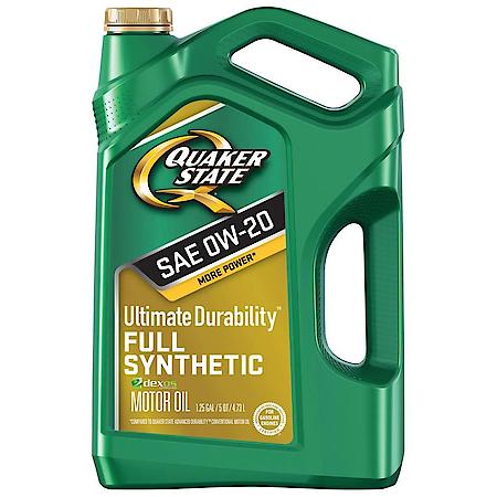 0W-20 Full Synthetic Motor Oil, Strong Engine Performance, 5 Quart