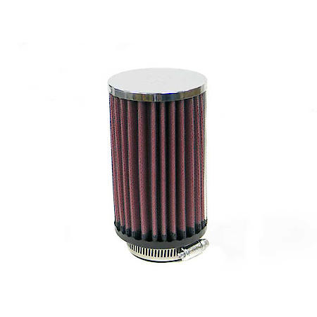 Universal Clamp On Reusable Air Filter: Flange Diameter 1.9", Filter Height 5", Flange Length 0.6"