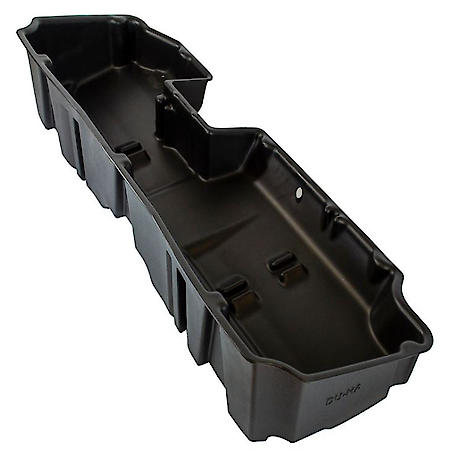 Under Rear Seat, 2 Compartments, Black, Heavy Duty Polyethylene