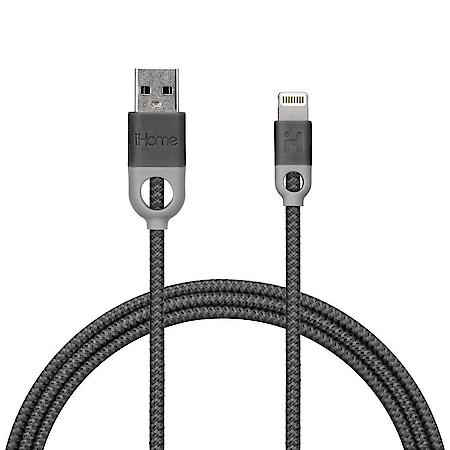 6' Dual Strain Nylon Lightning Charge & Sync Cable, Black