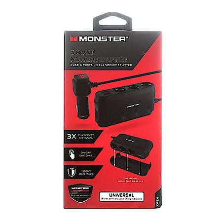 3 Socket and 3 USB with LED Digital Display and Removable Clip