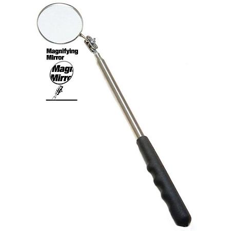 Extra Long 2-1/4" Diameter Magnifying Inspection Mirror