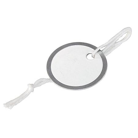 Paper Key Tag With Wire Ring, Silver/Silver Metallic