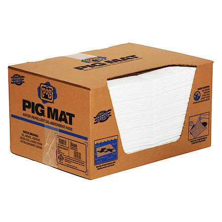 Water-Repellent Oil-Absorbent Medium-Weight Mat Pad, 100/box