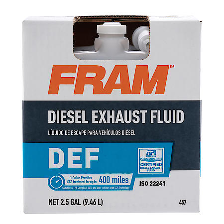 Diesel Exhaust Fluid (DEF): 2.5 Gallon