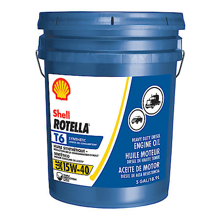 T6 15W-40 Full Synthetic Heavy Duty Diesel Engine Oil, 5 Gallon