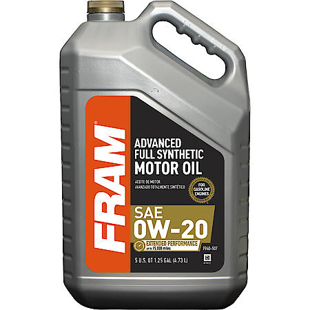 0W-20 Full Synthetic Motor Oil: Extended Performance, 5 Quart