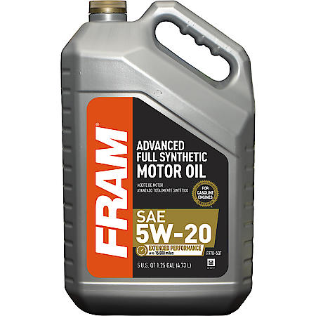 5W-20 Full Synthetic Motor Oil, Helps Extend Engine Life, 5 Quart