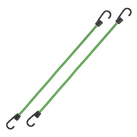 24" Standard Bungee, Green, 2 Pack
