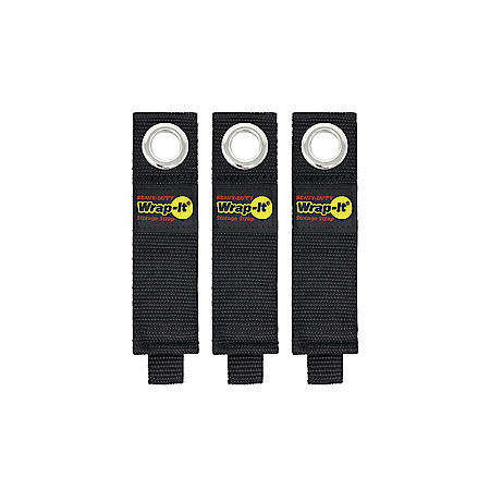 Heavy-Duty Storage Straps: Hook and Loop Strap, 10 In, 3 Pack, Black