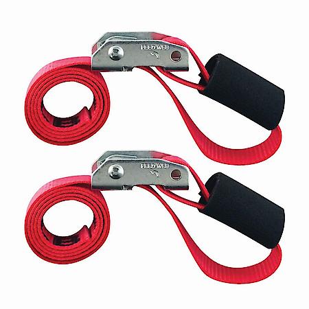 1 in x 3 ft Cinch Strap Cam Tie-Down 1,500 lb. 2 Pack