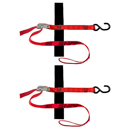 1 in x 4 ft S-Hook Loop Cam Strap Tie-Down 1,500 lb. 2-Pack