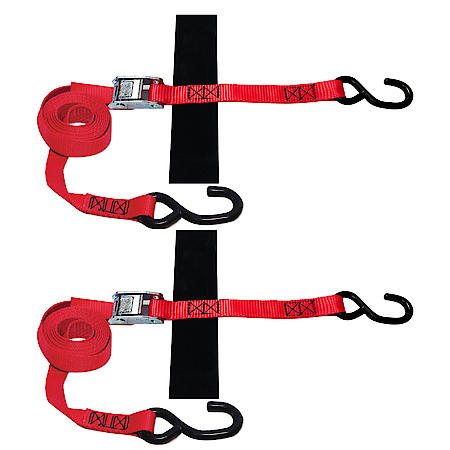 1 in x 8 ft S-Hook Cam Strap Tie-Down 1,500 lb. 2-Pack