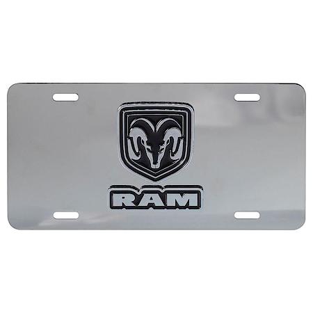 RAM Stainless Steel License Plate