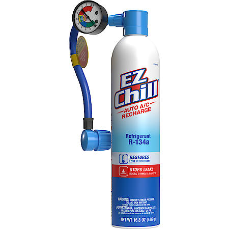 R-134a Refrigerant Kit: Includes Hose with Gauge, Refills System & Seals Leaks, 16 oz., CA Compliant