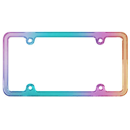 Metalized Rainbow Graphics Series License Plate Frame