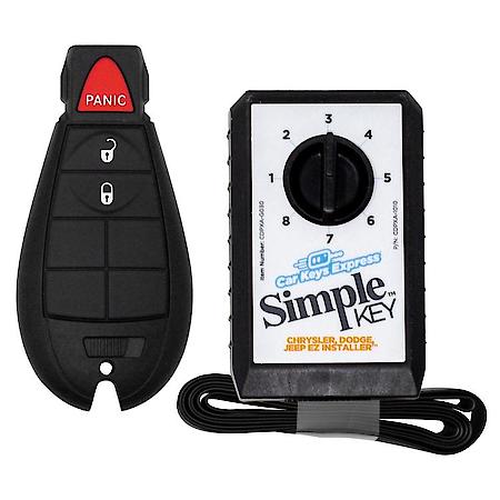 Replacement Chrysler Remote Key Fobik, 3 Buttons