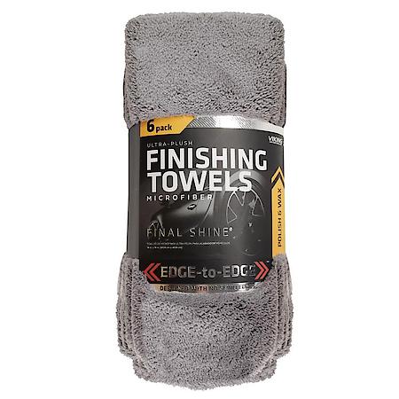 Ultra Plush Finishing Microfiber Towels, 16" x 16", Pack of 6