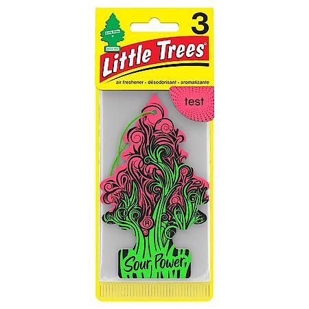 Air Freshener Hanging Trees, Provides long lasting scent for auto or home, Sour Power Scent, 3 Pack