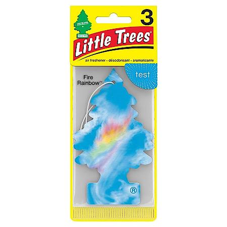 Air Freshener Hanging Trees, Provides long lasting scent for auto or home, Fire Rainbow Scent, 3 Pack