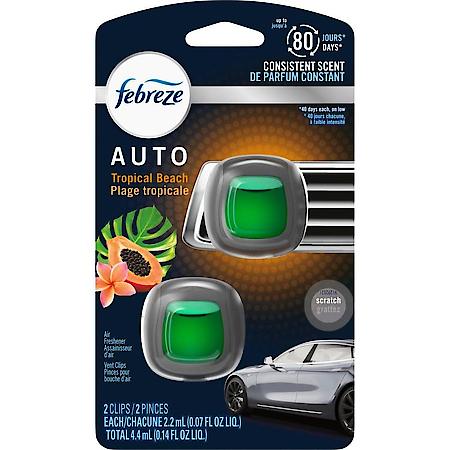 Auto Vent Clip Air Freshener, Tropical Scent, 2 Pack
