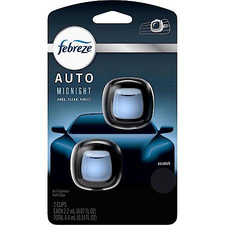 Car Vent Clip Air Freshener, Midnight Scent, 2 Pack