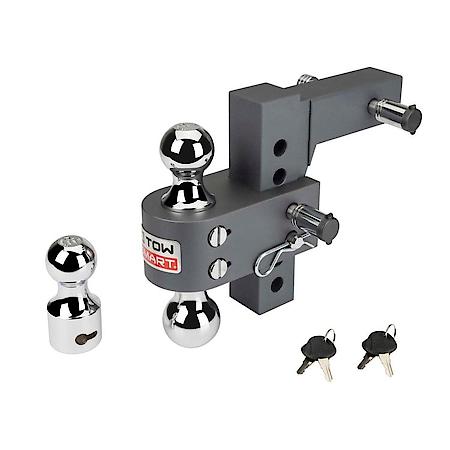 Class V, Adjustable Trailer Hitch Tri-Ball Mount, 12,000 lb., 5-5/8 in. Drop to 6-1/2 in. Rise