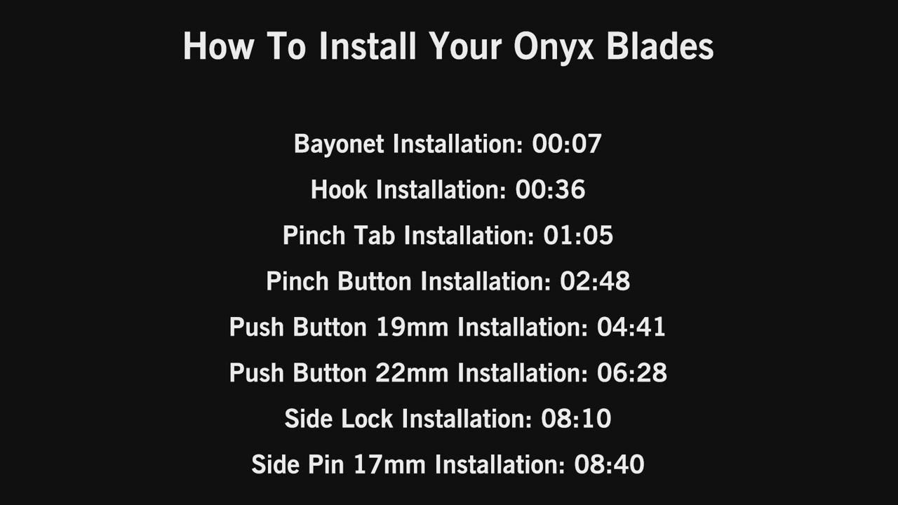 Trico Onyx Installation Instructions 